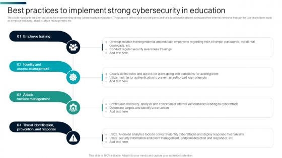 Best Practices To Implement Strong Cybersecurity In Education