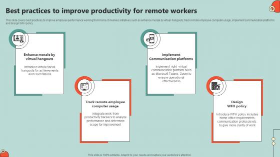 Best Practices To Improve Productivity Key Initiatives To Enhance Staff Productivity