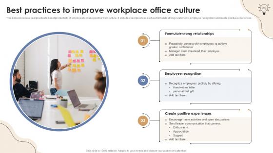 Best Practices To Improve Workplace Office Culture