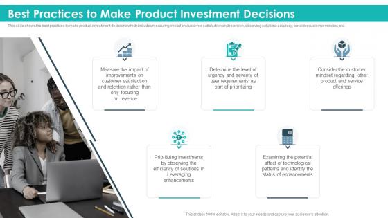 Best practices to make product investment decisions strategic product planning