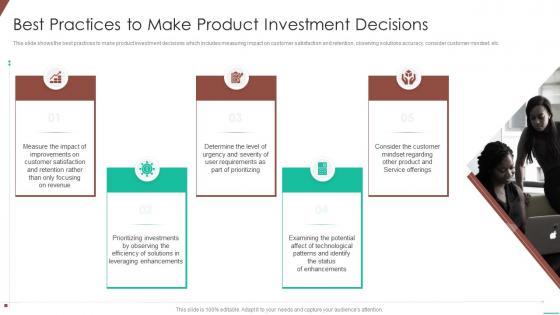 Best practices to make product investment optimizing product development system