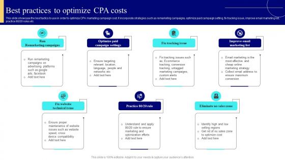Best Practices To Optimize CPA Costs Strategies To Enhance Business Performance