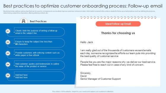 Best Practices To Optimize Customer Onboarding Customer Attrition Rate Prevention