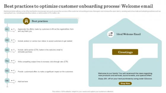Best Practices To Optimize Customer Onboarding Process Welcome Email Reducing Client Attrition Rate