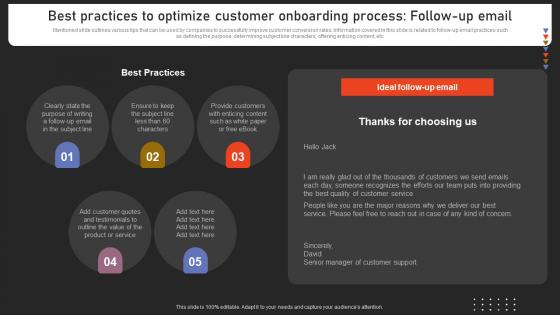 Best Practices To Optimize Customer Onboarding Strengthening Customer Loyalty By Preventing