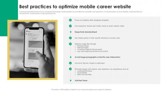 Best Practices To Optimize Mobile Recruitment Tactics For Organizational Culture Alignment