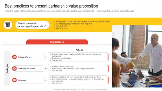 Best Practices To Present Partnership Value Proposition Nurturing Relationships