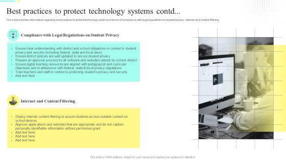 Best Practices To Protect Technology Systems Contd Distance Training Playbook