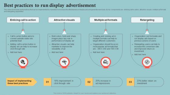 Best Practices To Run Display Advertisement Outbound Marketing Plan To Increase Company MKT SS V