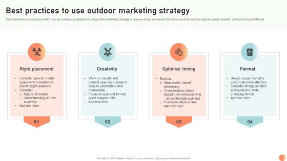 Best Practices To Use Outdoor Broadcasting Strategy To Reach Target Audience Strategy SS V