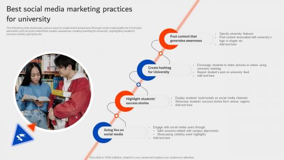 Best Social Media Marketing Practices For University University Marketing Plan Strategy SS
