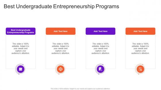 Best Undergraduate Entrepreneurship Programs In Powerpoint And Google Slides Cpb