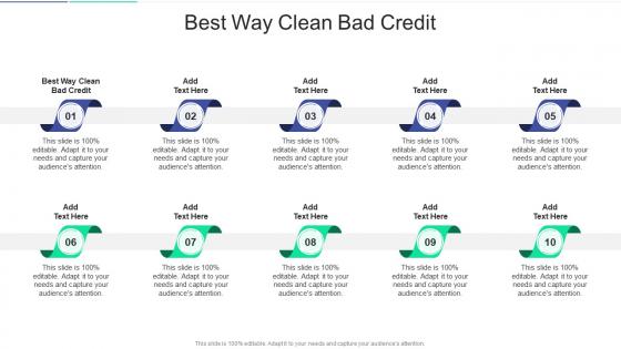 Best Way Clean Bad Credit In Powerpoint And Google Slides Cpb