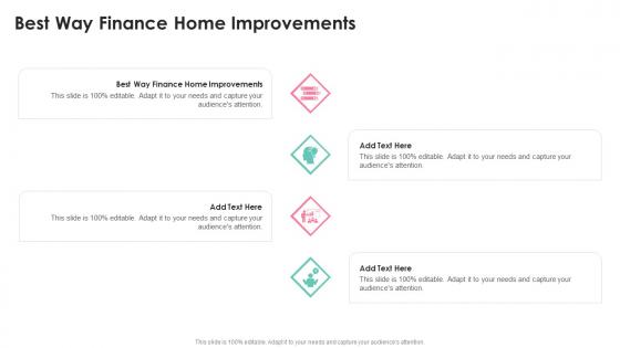 Best Way Finance Home Improvements In Powerpoint And Google Slides Cpb