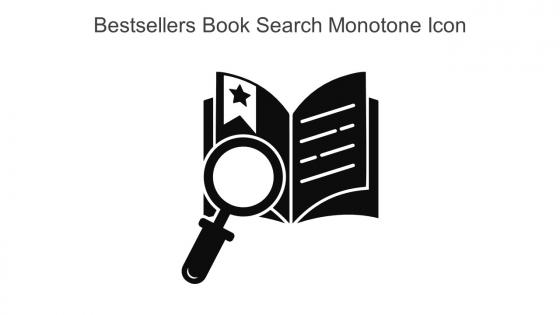Bestsellers Book Search Monotone Icon In Powerpoint Pptx Png And Editable Eps Format