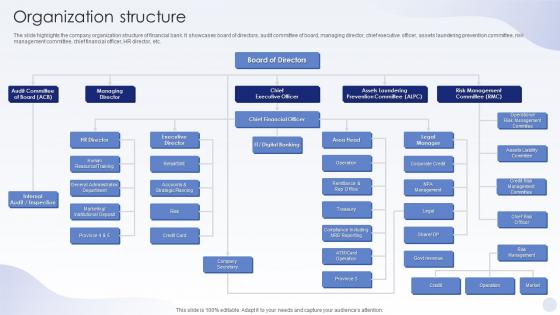 BFSI Company Profile Organization Structure Ppt Powerpoint Presentation Slides Elements