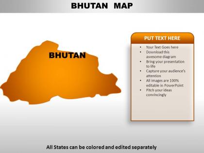 Bhutan country powerpoint maps