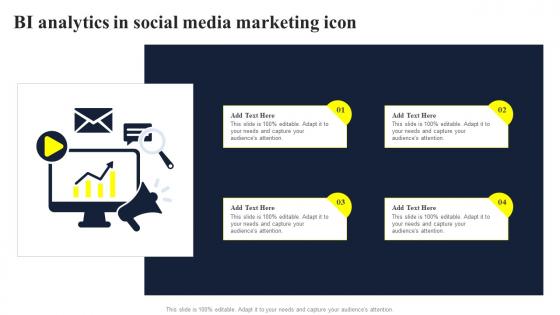 BI Analytics In Social Media Marketing Icon