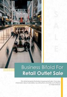 Bi fold business for retail outlet sale document report pdf ppt template