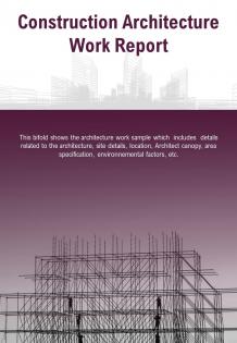 Bi fold construction architecture work document report pdf ppt template