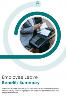 Bi fold employee leave benefits summary document report pdf ppt template