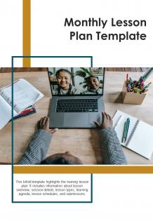 Bi fold monthly lesson plan template document report pdf ppt one pager
