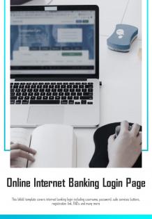 Bi fold online internet banking login page document report pdf ppt template