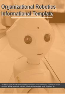 Bi fold organizational robotics informational document report pdf ppt template