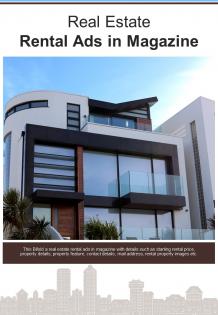 Bi fold real estate rental ads in magazine document report pdf ppt template