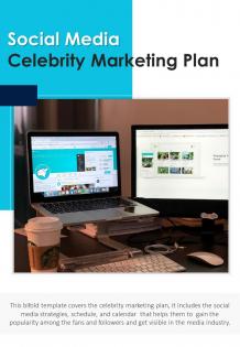 Bi fold social media celebrity marketing plan document report pdf ppt template