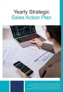 Bi fold yearly strategic sales action plan document report pdf ppt template one pager