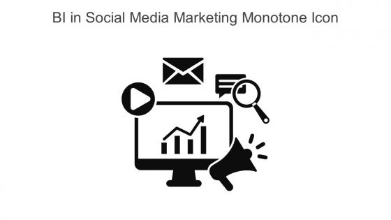 BI In Social Media Marketing Monotone Icon In Powerpoint Pptx Png And Editable Eps Format