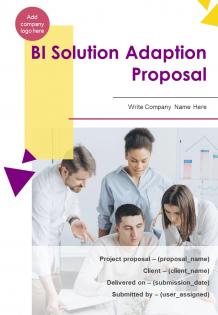 BI Solution Adaption Proposal Report Sample Example Document