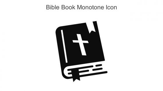 Bible Book Monotone Icon In Powerpoint Pptx Png And Editable Eps Format