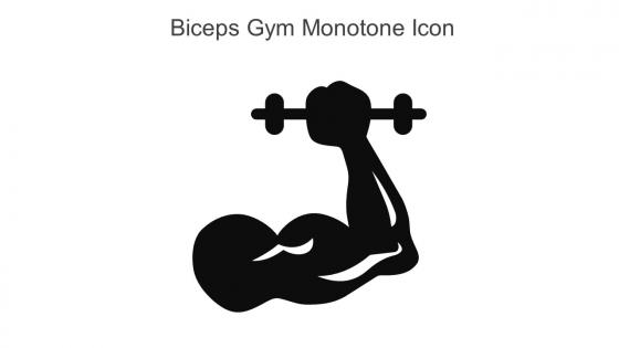Biceps Gym Monotone Icon In Powerpoint Pptx Png And Editable Eps Format