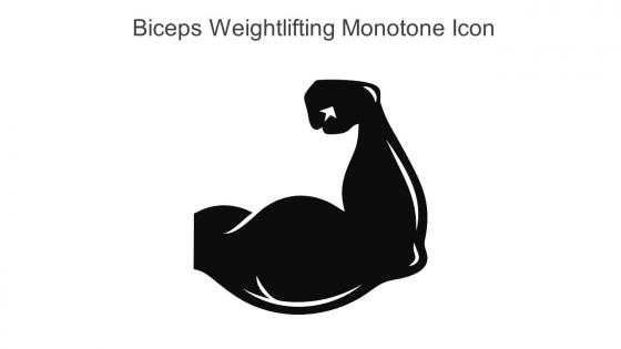 Biceps Weightlifting Monotone Icon In Powerpoint Pptx Png And Editable Eps Format