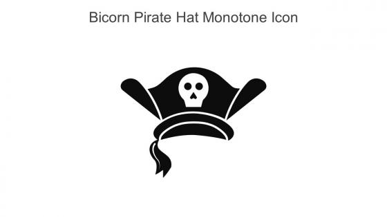 Bicorn Pirate Hat Monotone Icon In Powerpoint Pptx Png And Editable Eps Format
