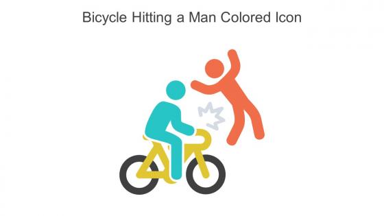 Bicycle Hitting A Man Colored Icon In Powerpoint Pptx Png And Editable Eps Format