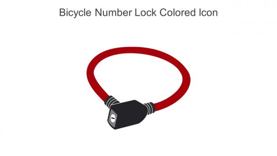 Bicycle Number Lock Colored Icon In Powerpoint Pptx Png And Editable Eps Format