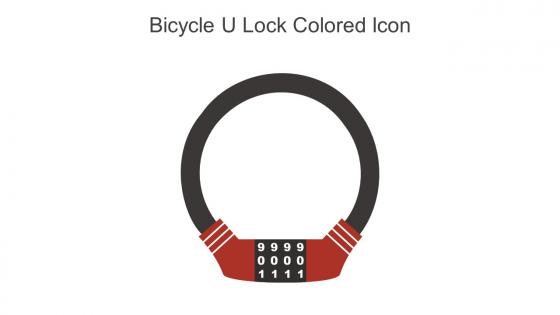 Bicycle U Lock Colored Icon In Powerpoint Pptx Png And Editable Eps Format