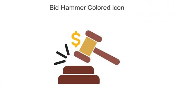 Bid Hammer Colored Icon In Powerpoint Pptx Png And Editable Eps Format