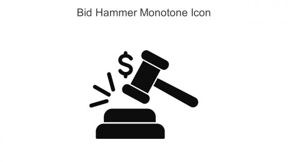 Bid Hammer Monotone Icon In Powerpoint Pptx Png And Editable Eps Format