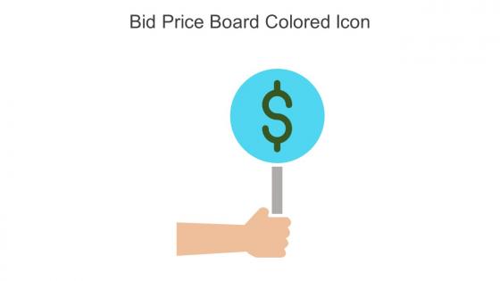 Bid Price Board Colored Icon In Powerpoint Pptx Png And Editable Eps Format