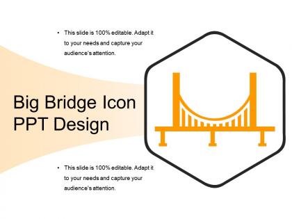 Big bridge icon ppt design