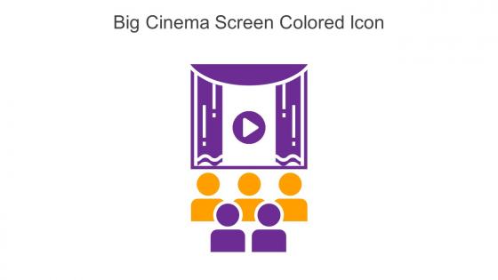Big Cinema Screen Colored Icon In Powerpoint Pptx Png And Editable Eps Format