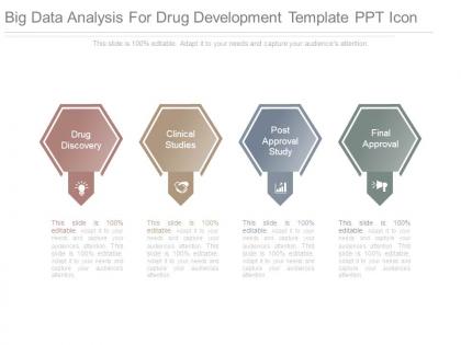 Big data analysis for drug development template ppt icon