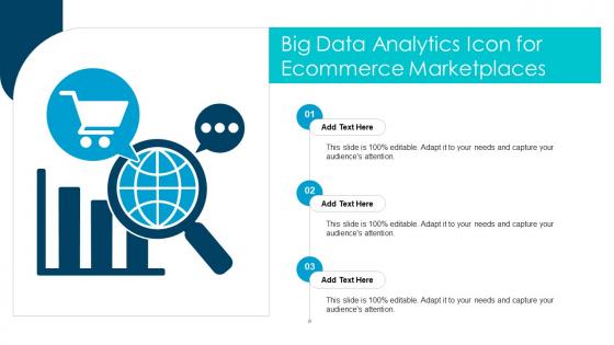 Big Data Analytics Icon For Ecommerce Marketplaces