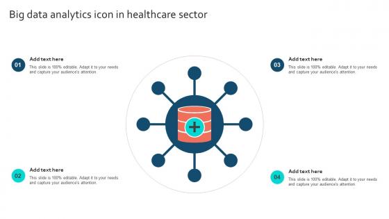 Big Data Analytics Icon In Healthcare Sector