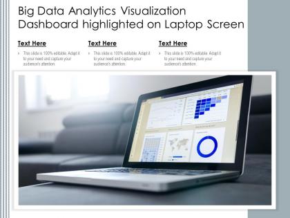 Big data analytics visualization dashboard highlighted on laptop screen