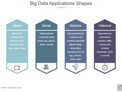 Big data applications shapes powerpoint templates